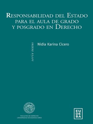 cover image of Responsabilidad del Estado para el aula de grado y posgrado en derecho